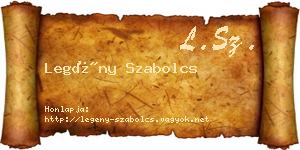 Legény Szabolcs névjegykártya