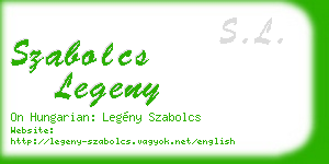 szabolcs legeny business card