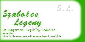 szabolcs legeny business card